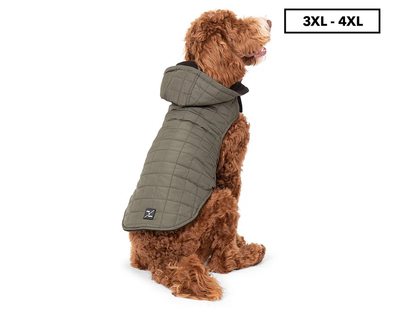 Mog & Bone 3XL/4XL Waterproof Dog Puffer Jacket - Green