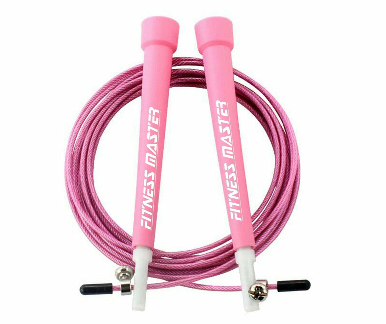 3M Adjustable Steel Skipping Ropes, Jump Cardio Exercise ropes - Pink