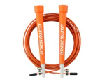 3M Adjustable Steel Skipping Ropes, Jump Cardio Exercise ropes - Orange