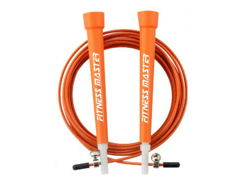 3M Adjustable Steel Skipping Ropes, Jump Cardio Exercise ropes - Orange