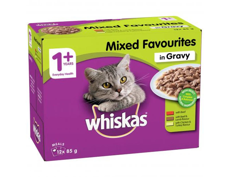 Whiskas  Adult Mixed Favourites in Gravy Wet Cat Food
