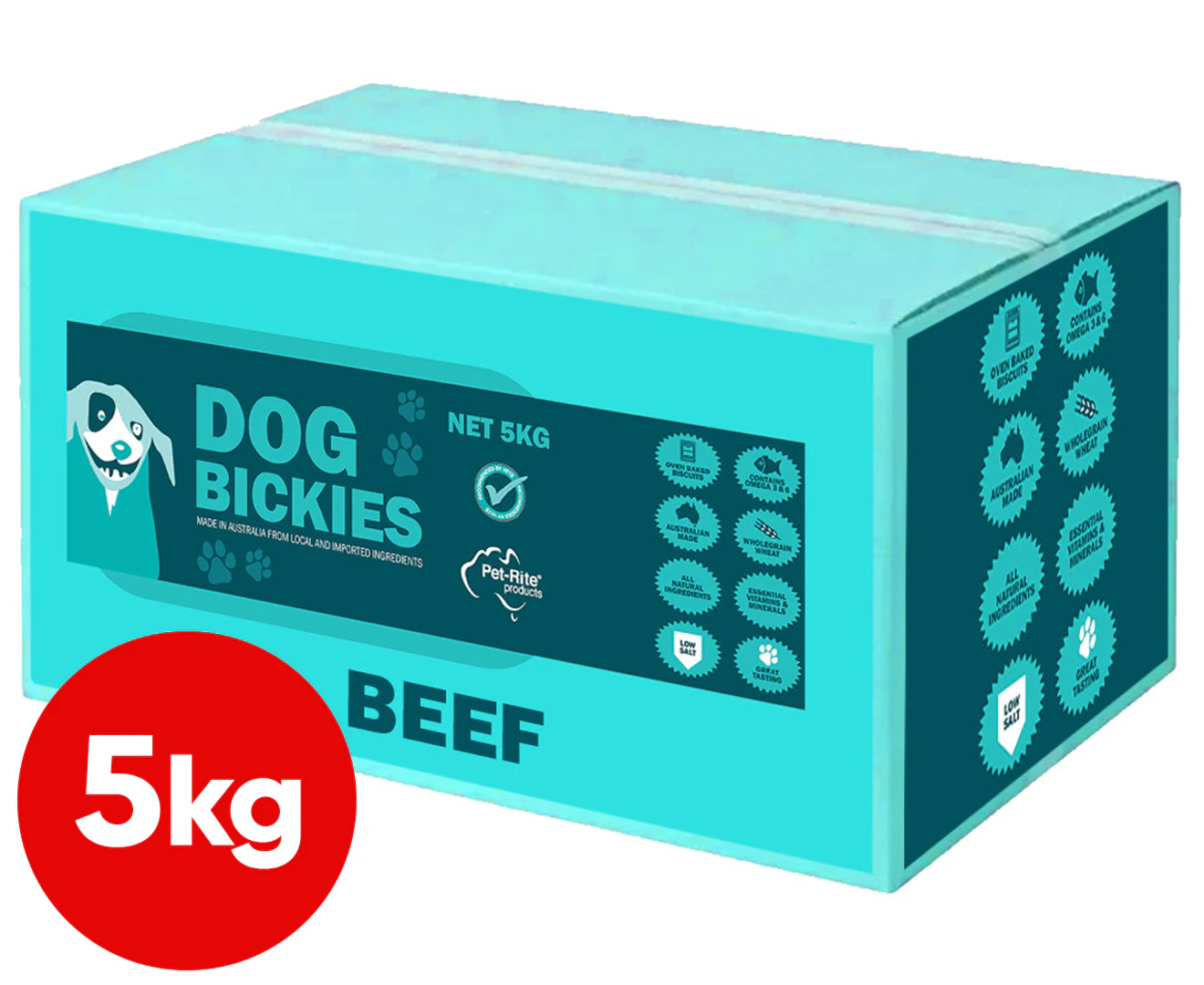 Pet-Rite Dog Bickies Beef 5kg