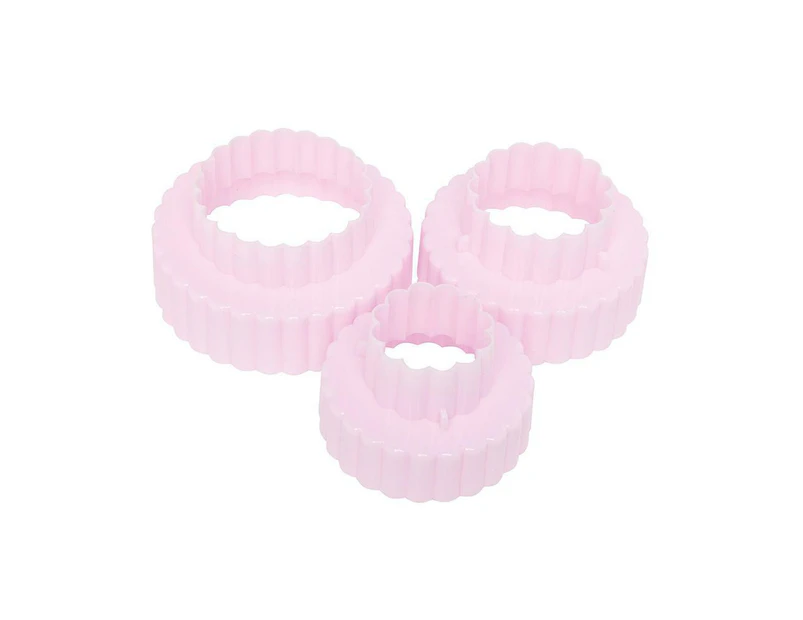 Wiltshire Dual Sided Round Cookie Cutters 6 Sizes Pink