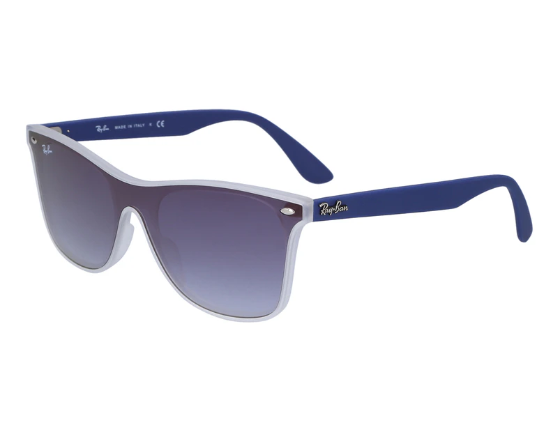 Ray-Ban Unisex Blaze Wayfarer RB4440N Sunglasses - Matte Transparent/Blue