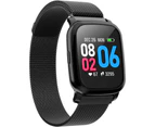 Bluetooth V5.0 Smart Watch Gps Track Heart Rate Blood Pressure 1.3" - Metal Black