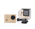 4K Ultra Hd Sports Camera 30M Waterproof 2" Lcd H9 Action Camera + Case - Gold