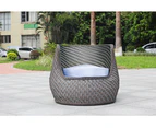 Outdoor Delux Furniture Lounge Wicker Chairs Table Bistro Patio Garden Cushioned