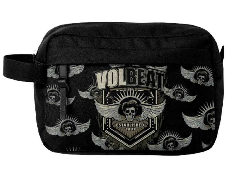 Volbeat Wash Bag Established All Over Print Band Logo  Official - Black