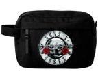Guns N Roses Wash Bag Silver Classic Bullet Band Logo  Official - Black