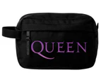 Queen Wash Bag Classic Crest Band Logo  Official - Black