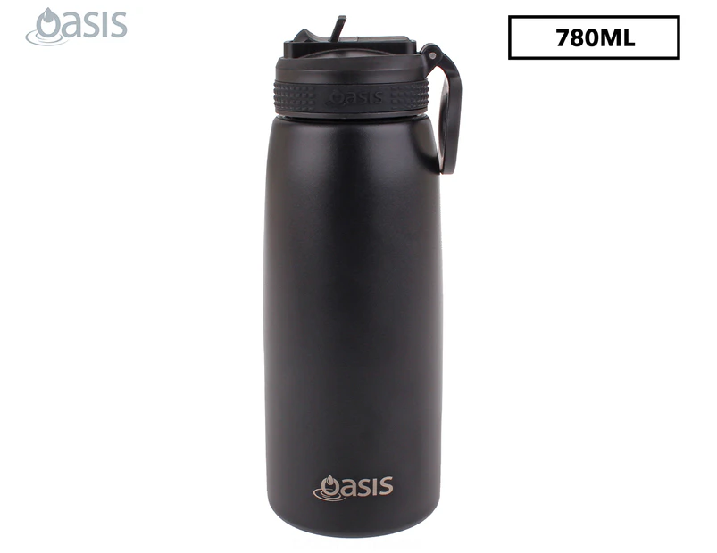 Oasis 780mL Double Wall Insulated Sports Drink Bottle - Black