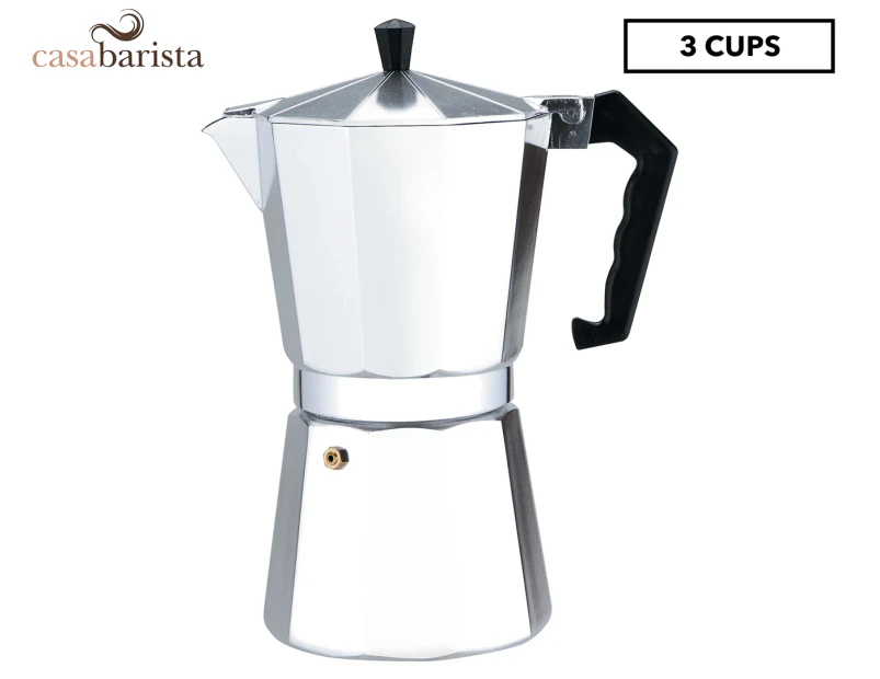 Casa Barista 3 Cup Classic Aluminium Espresso Maker / Coffee Percolator
