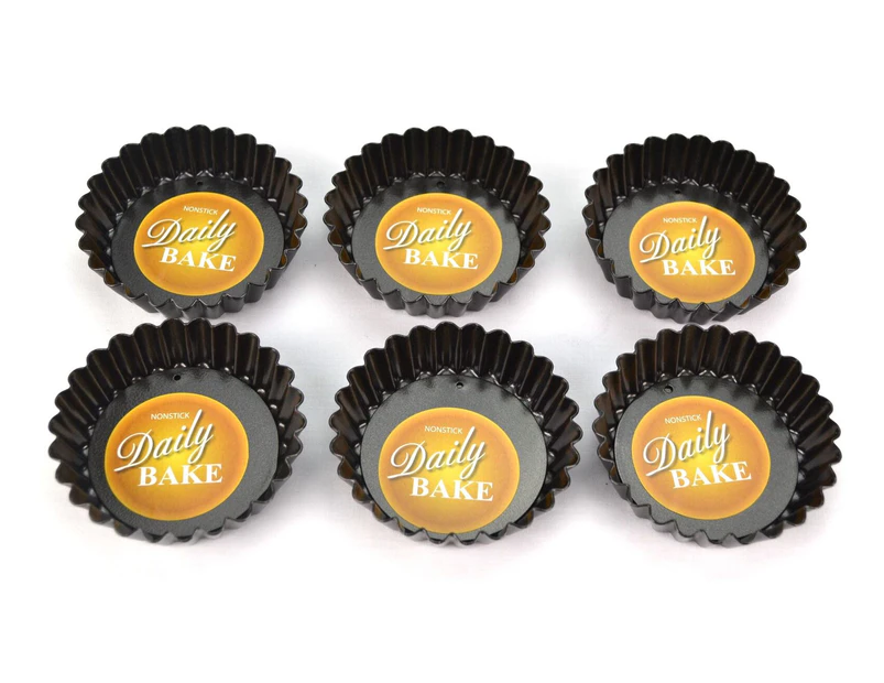 Daily Bake Individual Mini-Quiche Pan With Loose Base  7.5cm x 2cm - Set of 6