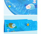 NOVBJECT Outdoor Kids Sprinkler Play Pad Lawn Beach SeaAnimal Inflatable Water Spray 170CM