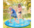 NOVBJECT Outdoor Kids Sprinkler Play Pad Lawn Beach SeaAnimal Inflatable Water Spray 170CM