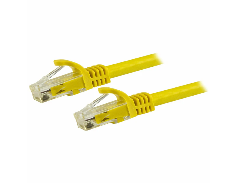 Star Tech 1.5m UTP Snagless Cat6 UTP Ethernet LAN Cable Patch Cord RJ45 Yellow