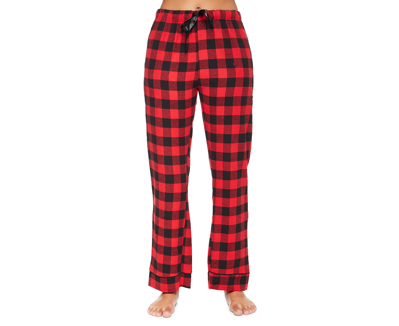 Upbeat Women's Flannel PJ / Lounge / Sleep Pants - Red/Black | Catch.com.au