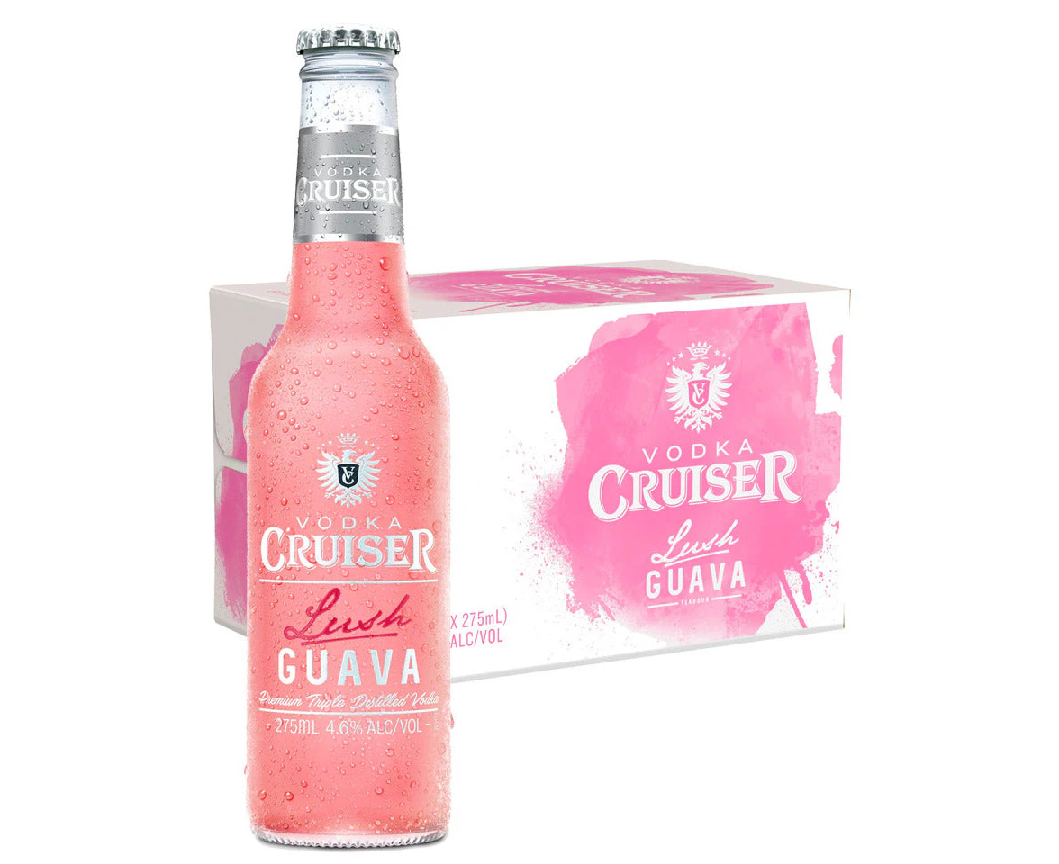 Vodka Cruiser Lush Guava 6 X 4 Pack 275ml Bottles