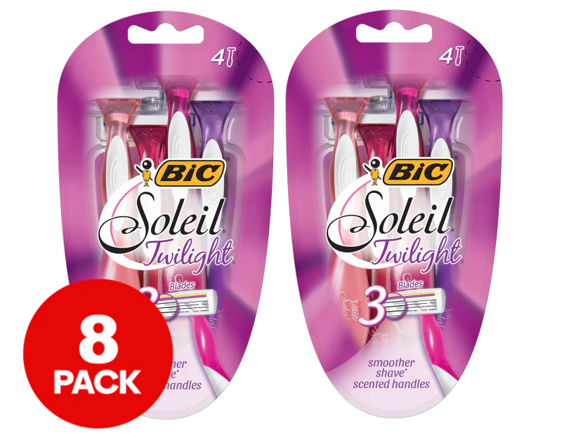 2 x BiC Soleil Twilight Disposable Razor 4pk