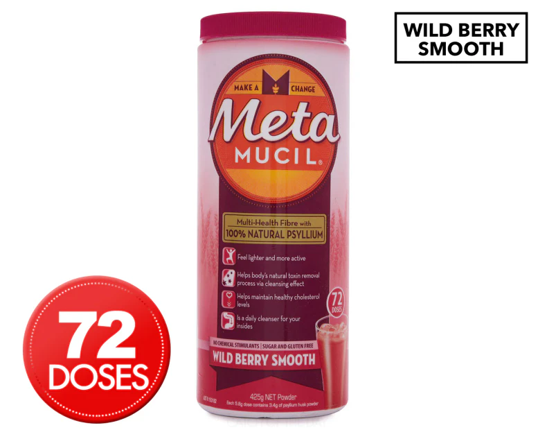 Metamucil Multi-Health Fibre Supplement Wild Berry Smooth 425g