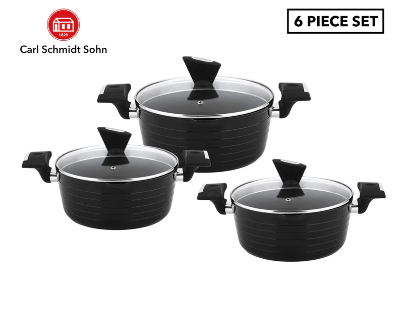 Carl Schmidt Sohn 6-Piece Monheim Non-Stick Casserole Set