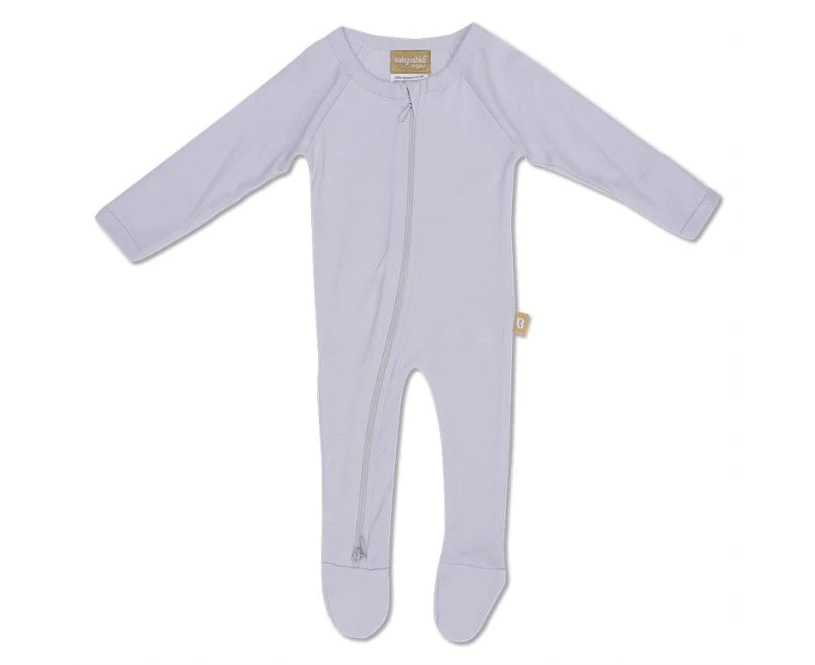 Babyushka Organic Basics L/S ZipJump suit Grey