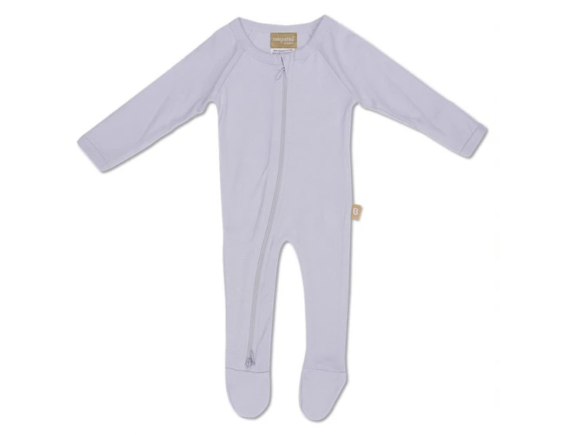 Babyushka Organic Basics L/S ZipJump suit Grey