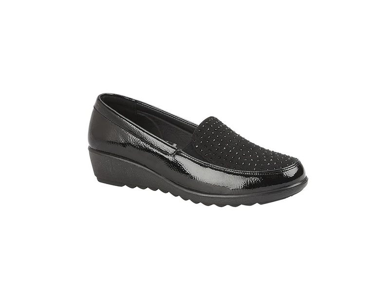 Boulevard Womens Loafers (Black) - DF1987