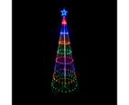 Christmas 210cm Cone Tree 246 LED Digitally Animated 24 Functions Multi Colour