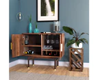 Isamu Walnut Hand Crafted Bar Cabinet/ Sideboard Walnut Timber Walnut Greenhouse Decor