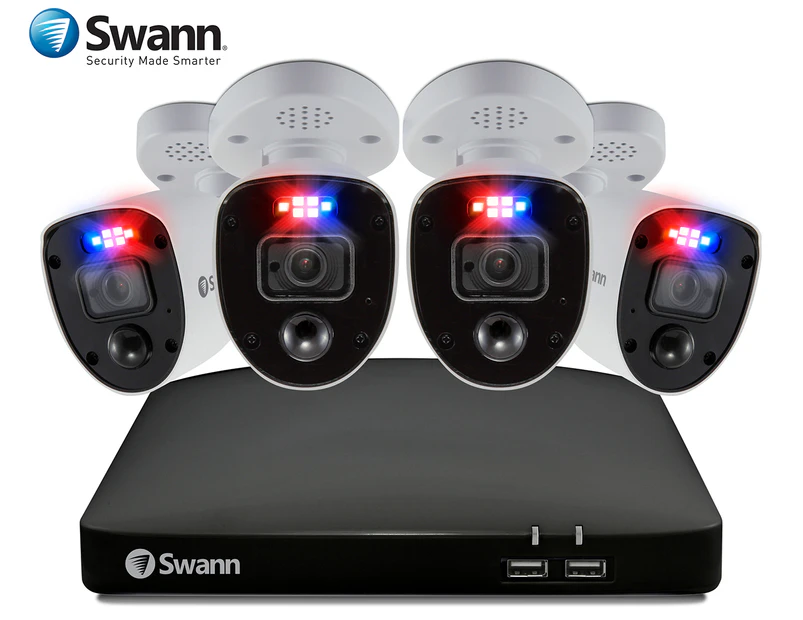 Swann SODVK-456804RL-AU Enforcer 4-Camera 4-Channel 4K Ultra HD DVR Security System