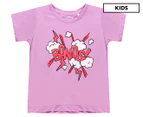 Bonds Kids' Short Sleeve Aussie Cotton Crew Tee / T-Shirt / Tshirt - Purple Storm