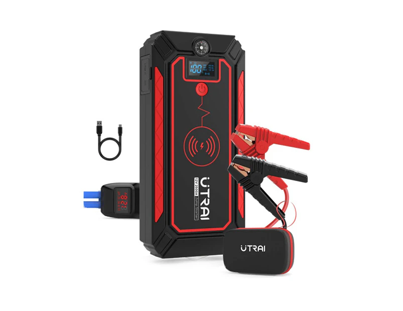 UTRAI 24000mAh Car Jump Starter 12V Battery Wireless Charger Compass