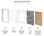 Set of 2 Cooper & Co. 30x30cm Premium Paradise Wooden Photo Frames - White