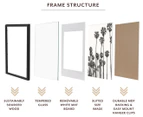 Set of 2 Cooper & Co. 29.7x42cm Premium Paradise Wooden Photo Frames - Black