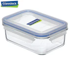 Glasslock 710mL Rectangle Tempered Glass Food Container w/ Snaplock Lid