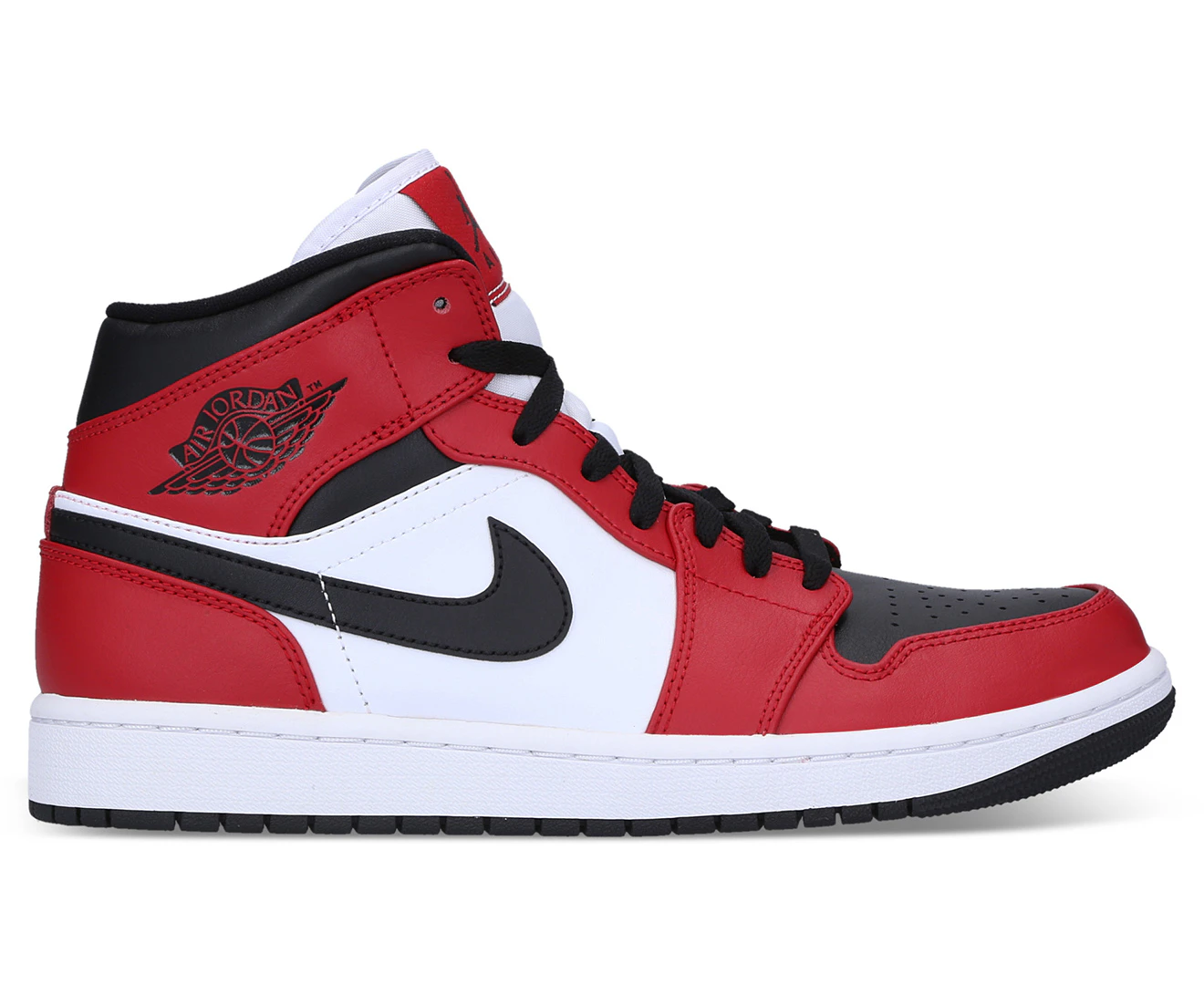 Nike Men's Air Jordan 1 Mid 'Chicago Black Toe' Sneakers - Red/White/Black