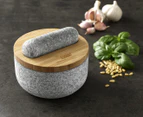 Joseph & Joseph Dash Pestle & Mortar with Bamboo Cover Lid Kitchen Tool Granite