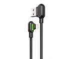 Mcdodo 90 degree usb cable fast charging for iphone (1.8M)-Black