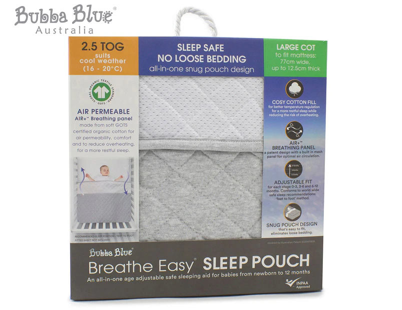 Bubba Blue Breathe Easy 2.5 Tog Sleep Pouch For Large Cot | M