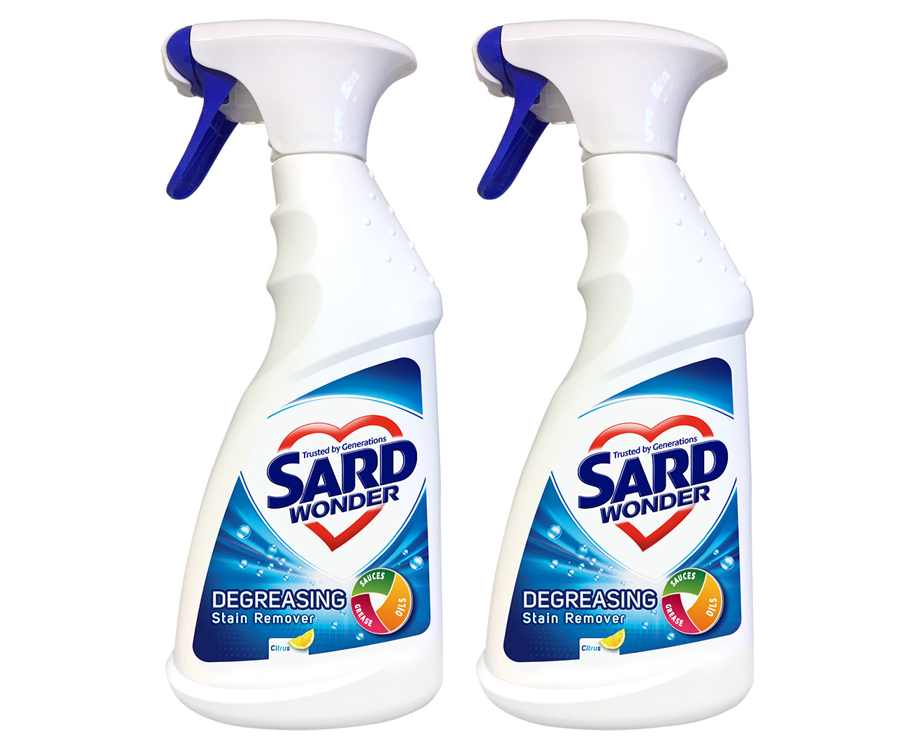 2 x SARD Wonder Degreasing Stain Remover Spray Citrus 500mL Catch.co.nz