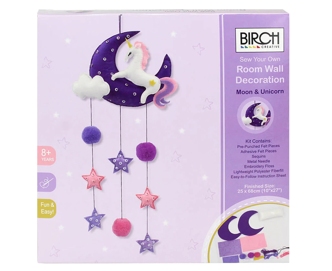 Birch Sew Your Own Moon & Unicorn Felt Mobile Craft Kit