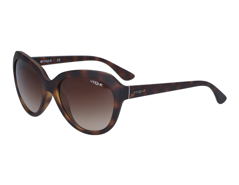 Vogue W65613 Havana Sunglasses - Matte Dark Tortoise/Brown