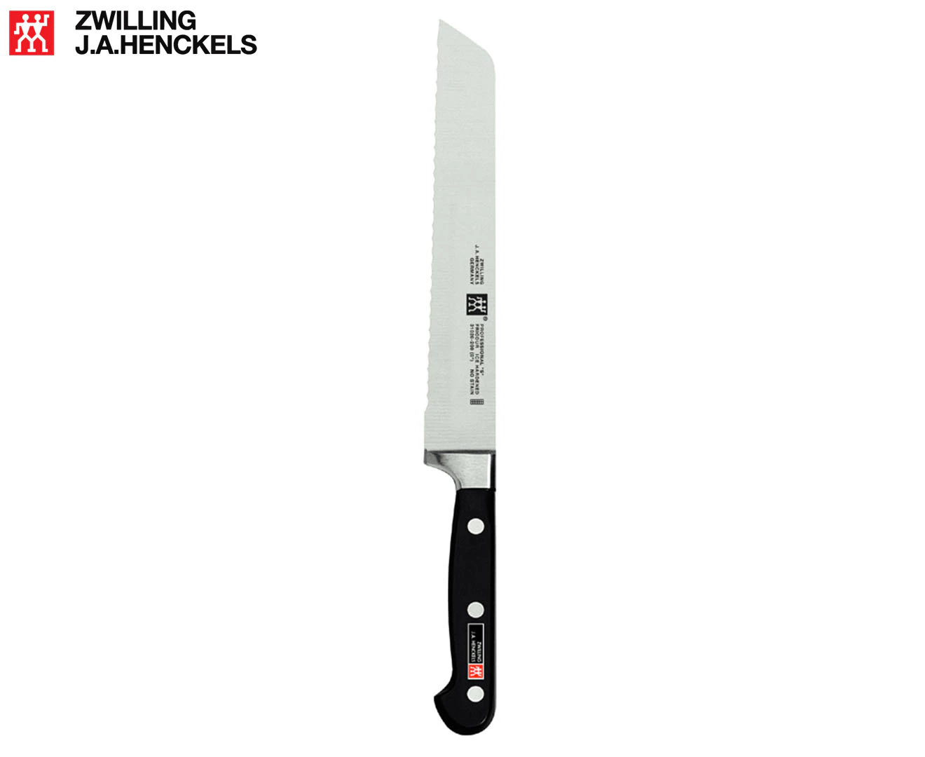 Zwilling Professional S Stainless Steel 20cm Bread Knife Cutting Cutlery Black