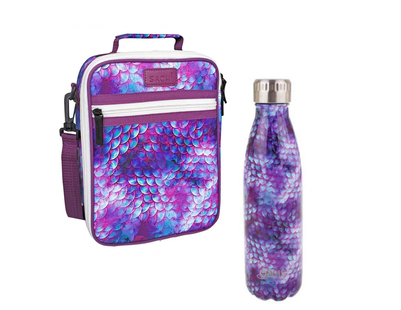 Oasis Insulated Drink Bottle 500ml and Junior Lunch Tote Bags Set Dragon Scale