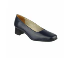 Amblers Walford Ladies Leather Court / Womens Shoes / Court Ladies Shoes (Navy) - FS974