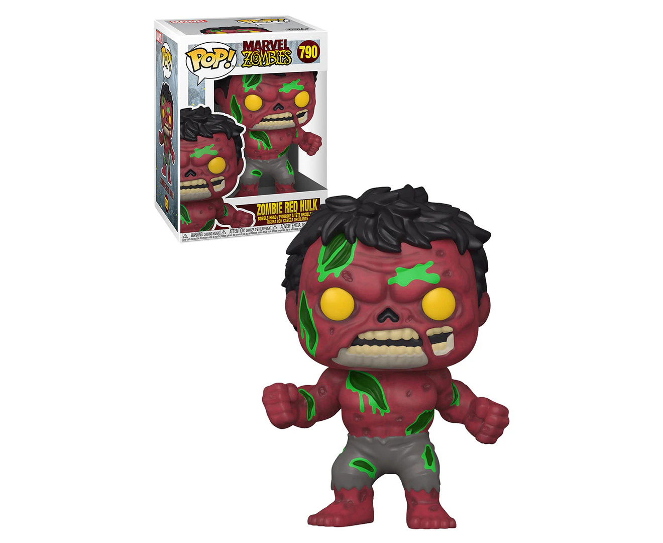 Pop! Funko 10cm Vinyl Figurine Marvel Zombies Red Hulk #790 Collectable Toy 3y+