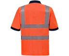 Yoko Hi-Vis Short Sleeve Polo Shirt / Mens Workwear (Hi Vis Orange) - BC1240