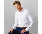 Kustom Kit Mens Long Sleeve Oxford Twill Shirt (White) - BC3722