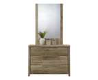 Alice 3 Drawers Dresser Oak Colour With Mirror